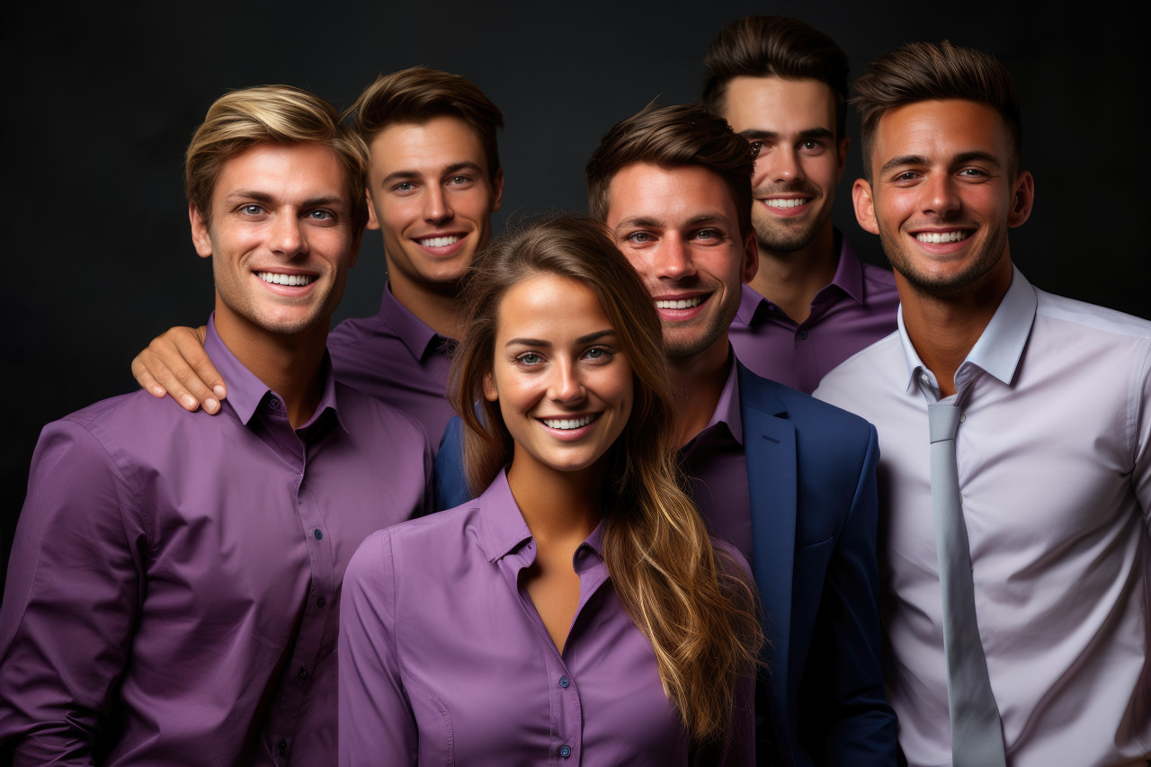 Group of young employees signify the company future innovators, employee recognition images