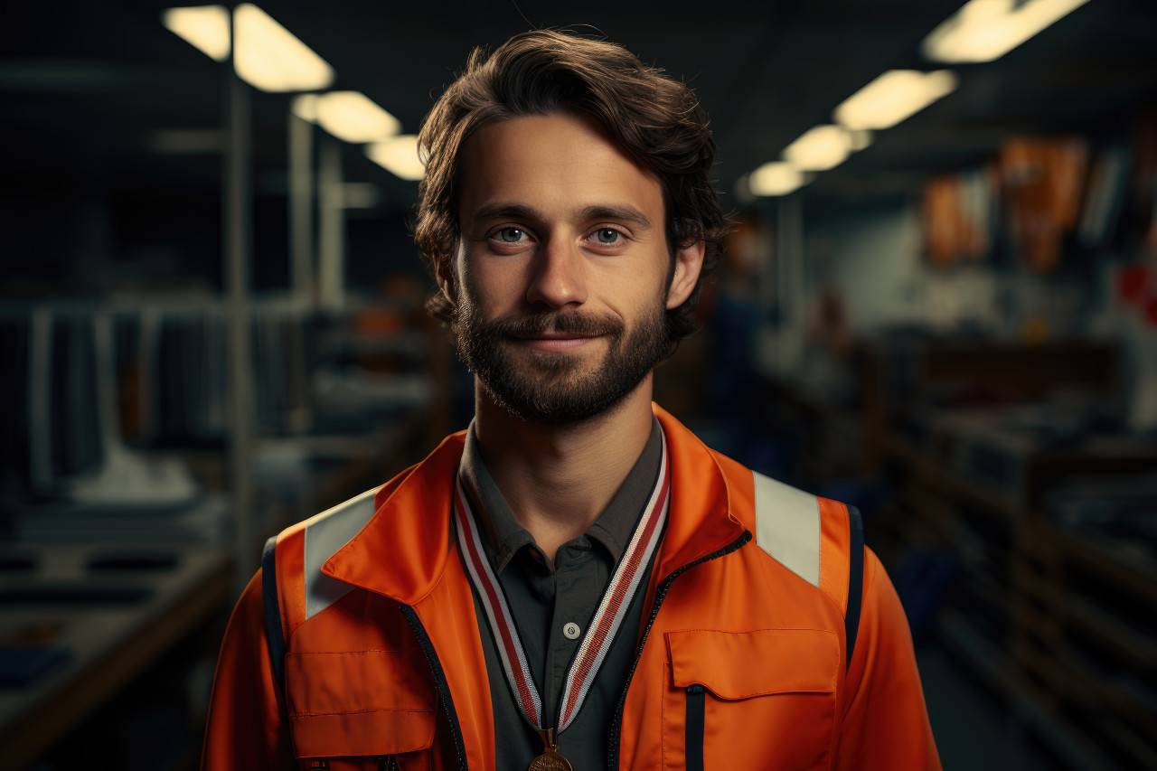 Employee shares medal story encouraging others to pursue success, employee recognition images