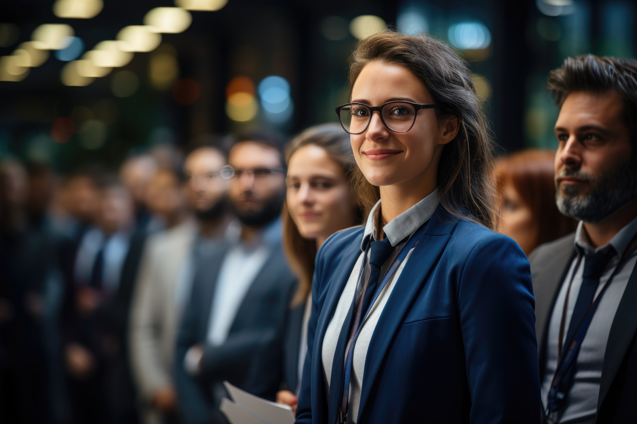 Manager acknowledges team members individually emphasizing leadership, recognition and reward images