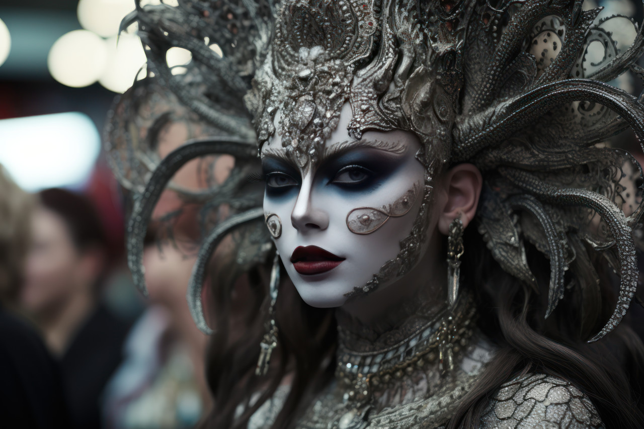Gorgon elegance mythical medusa costumes, colorful carnival images