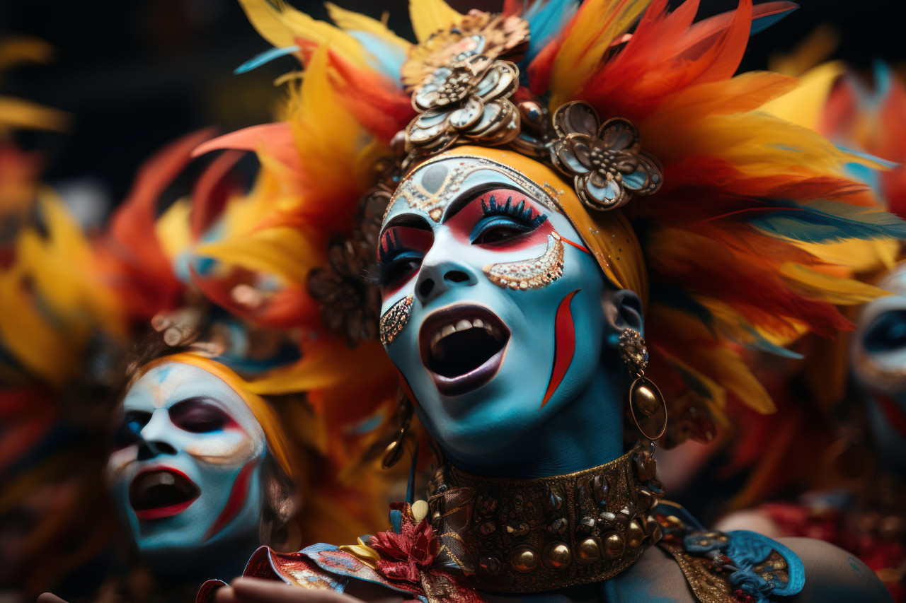 Elaborate masked dancers embody carnival energy, carnival festival pictures