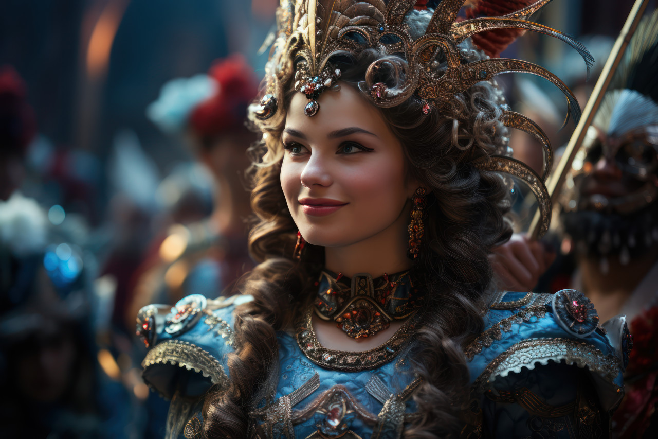 Venetian carnival archery showcase, carnival festival pictures