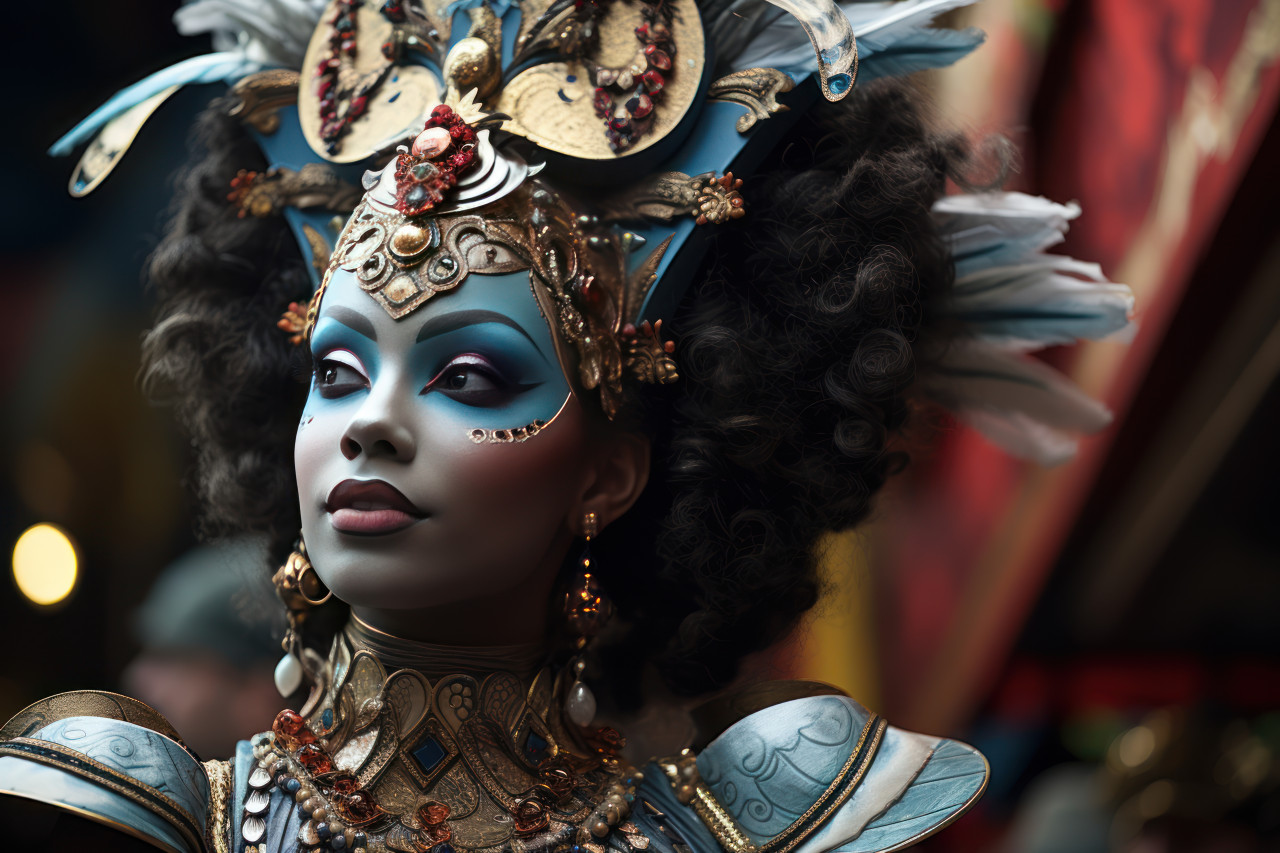 Mythical composers enchanting the carnival, colorful carnival images