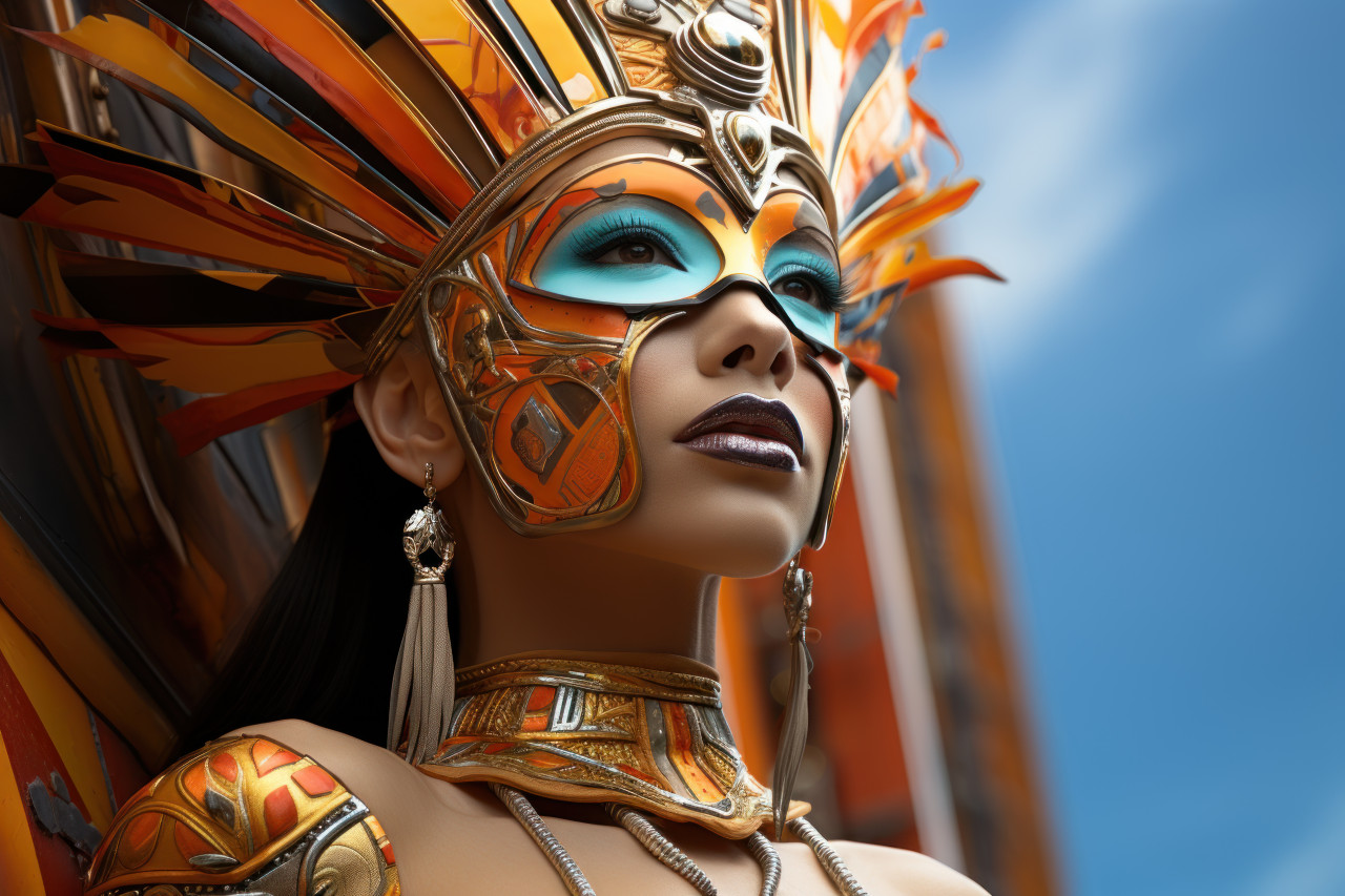 Carnival adventure masked daredevil braving tall heights, carnival festival pictures