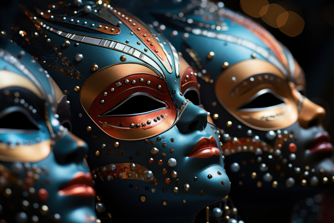 Starry night revelry mask constellations at celestial carnival, festive carnival photos