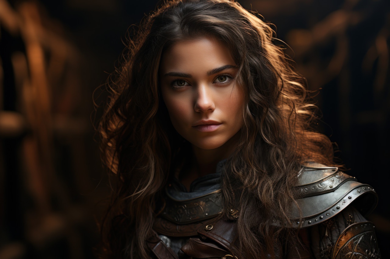 Queen of strength woman leadership in historical, girl power image