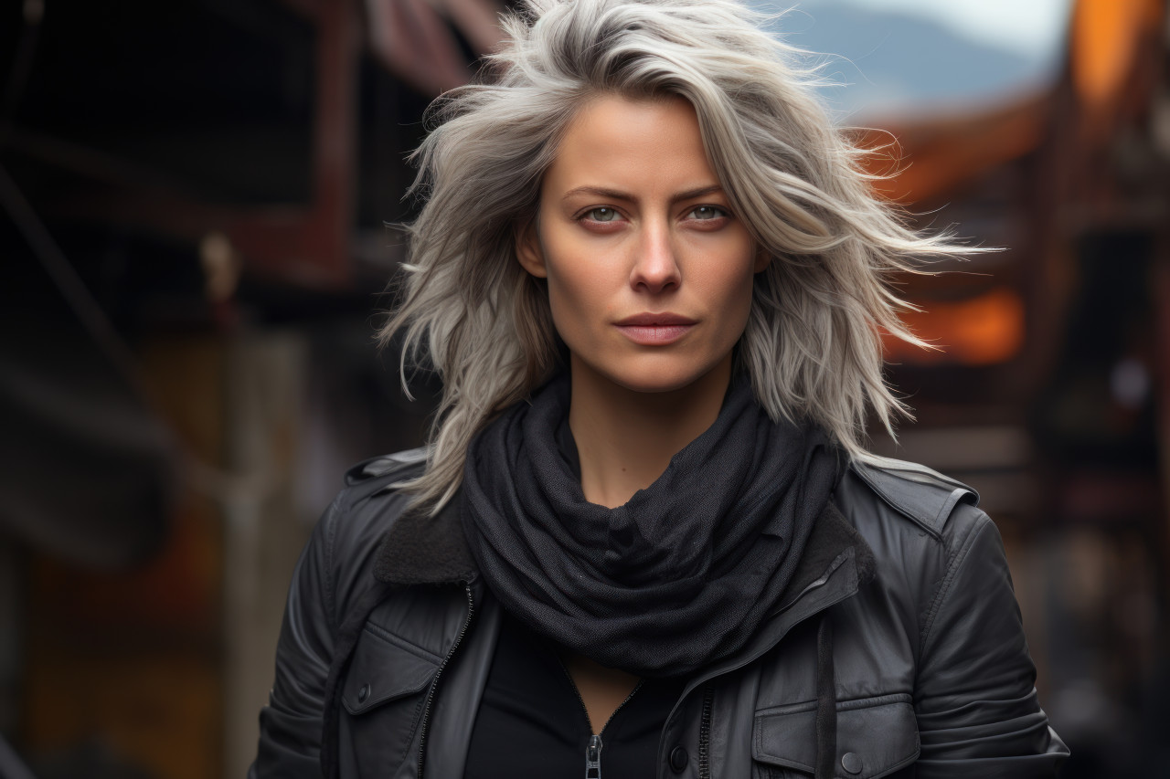 Urban girl confident woman resolve, girl power image