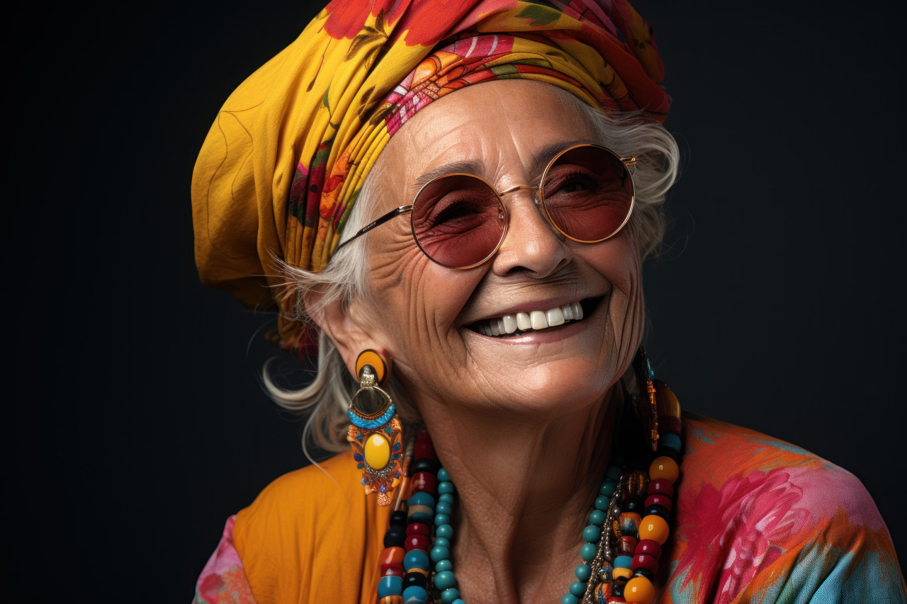 Embracing life a senior woman active lifestyle, girl power image