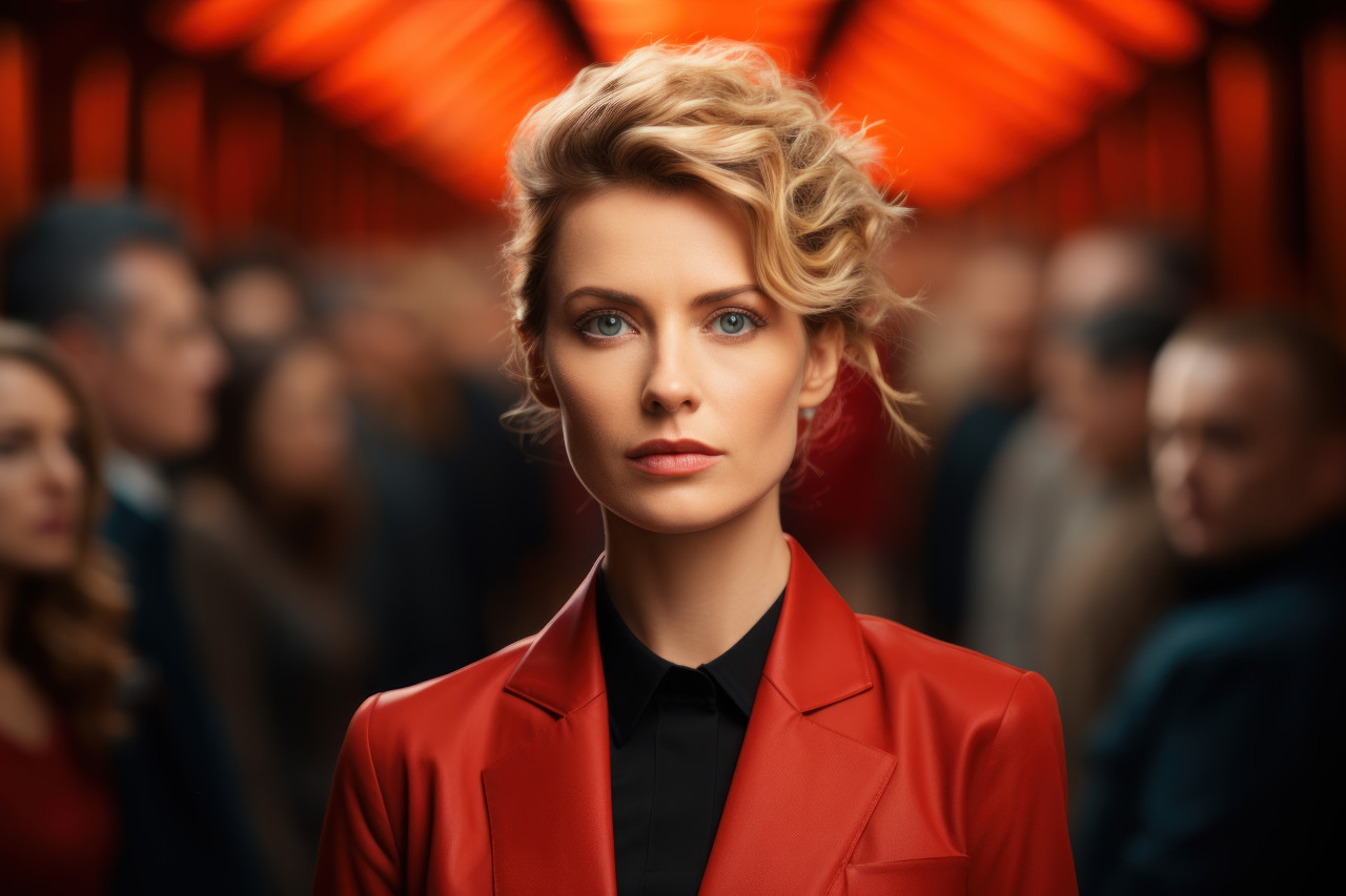 Leadership woman in a position of authority, female empowerment image