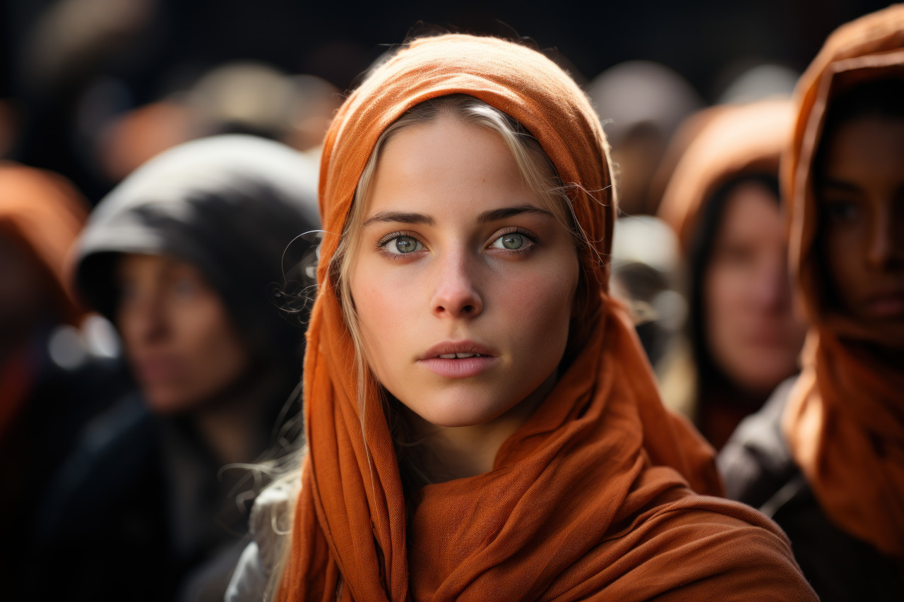 Nonviolent advocates women rallying for justice in peaceful protests, girl power image