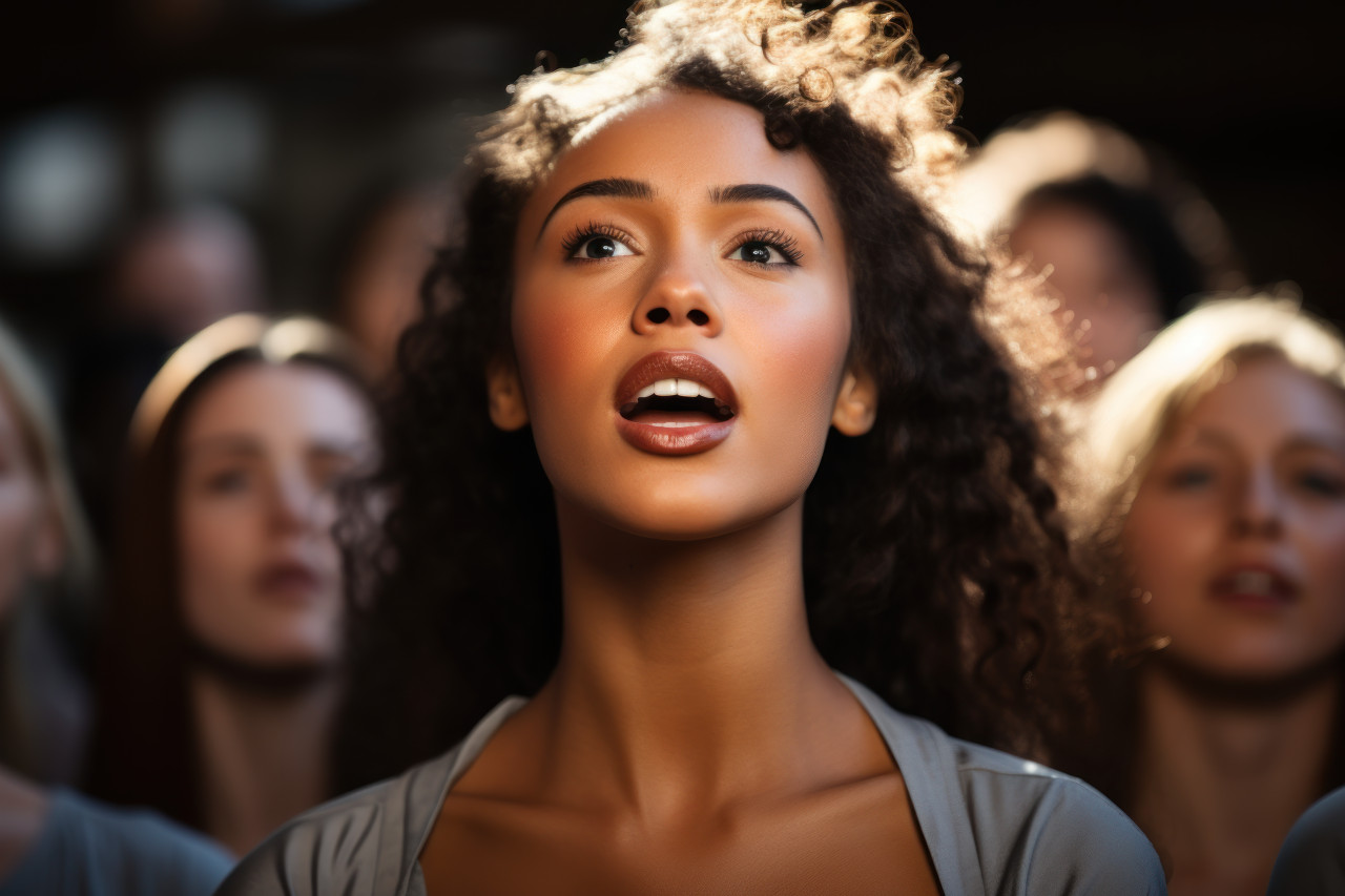 Celebration choir embracing diversity in women empowerment, girl power image