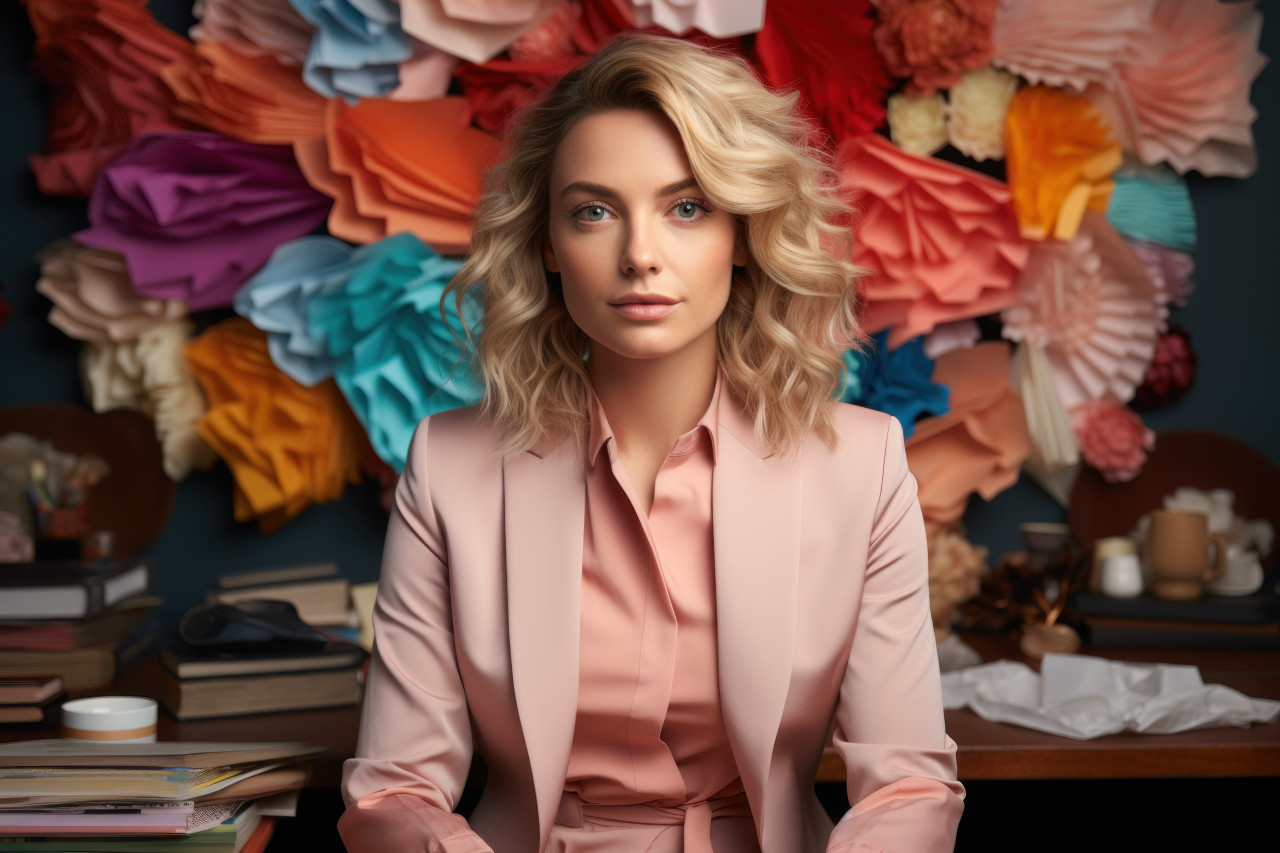 A stylish international businesswoman leading diversity, girl power image