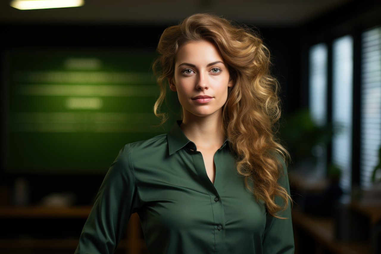 Innovator driving sustainability in business, girl power image