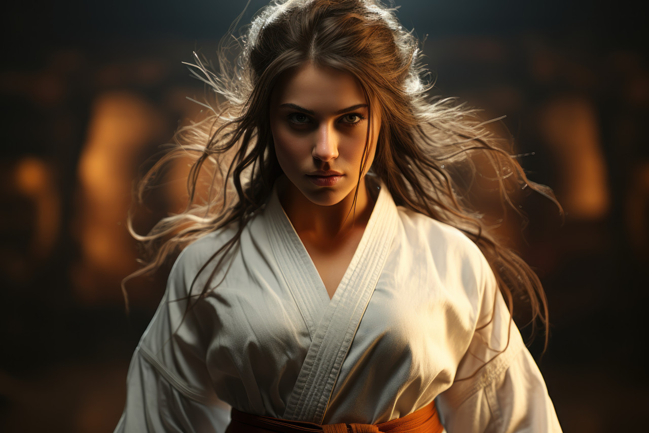 Empowered discipline a woman martial arts, female empowerment image