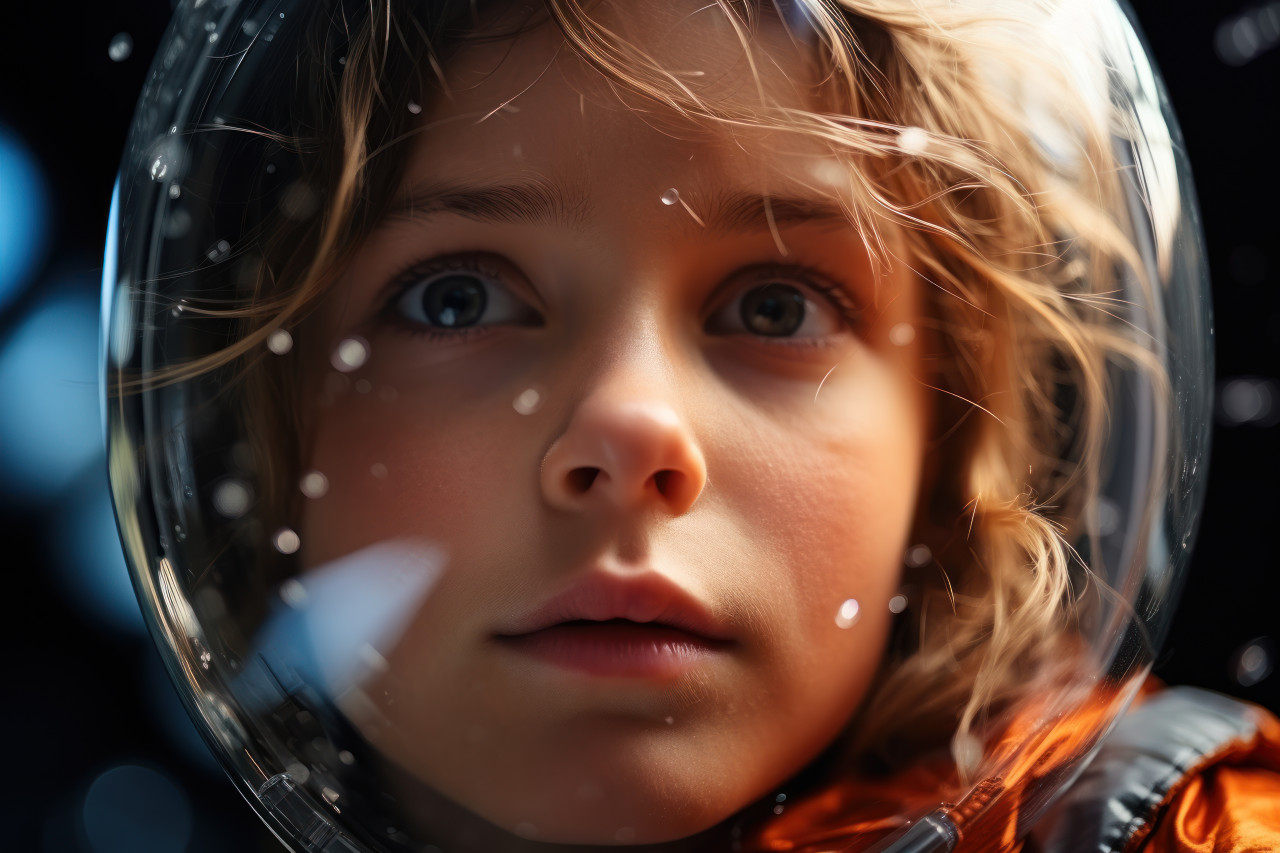 Galactic courage a woman journey as an astronau, girl power image