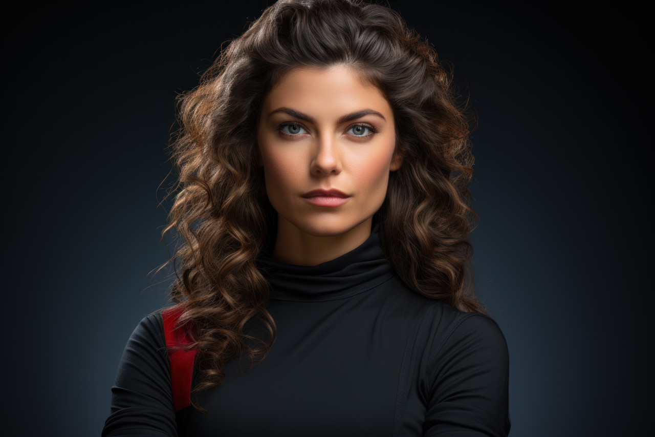 A woman assertiveness in professional authority, female empowerment image