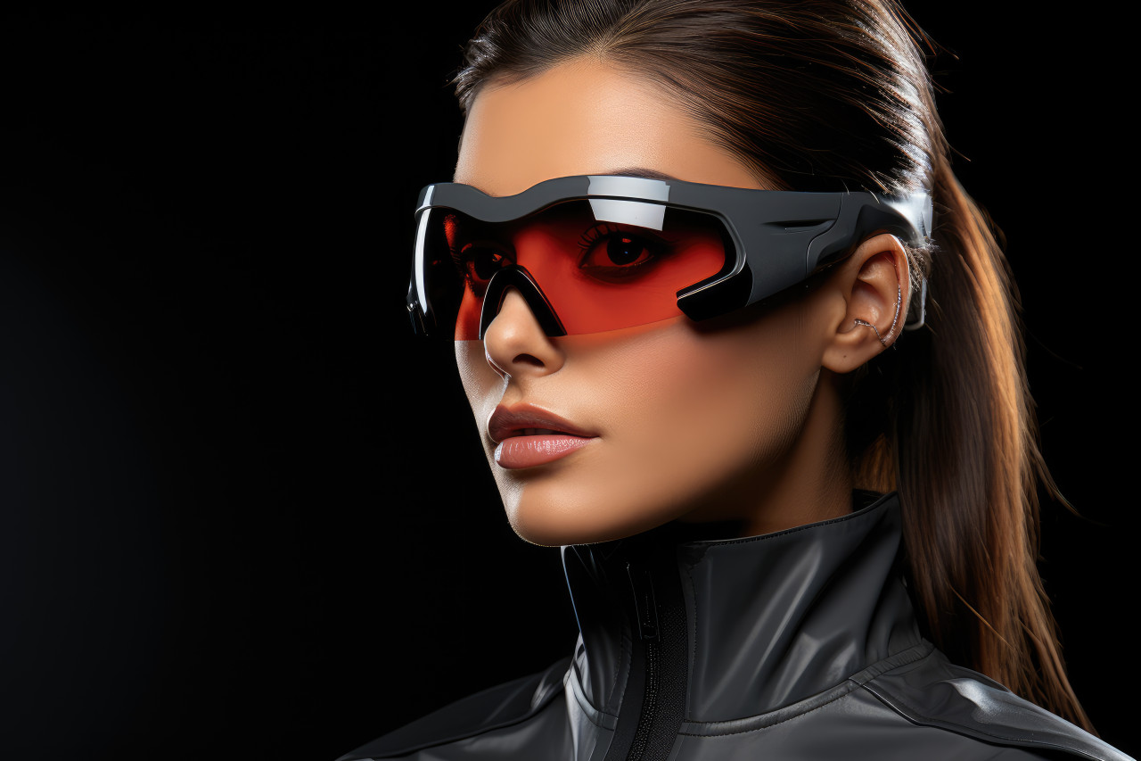 Revolutionizing wearables woman showcasing innovation, girl power image