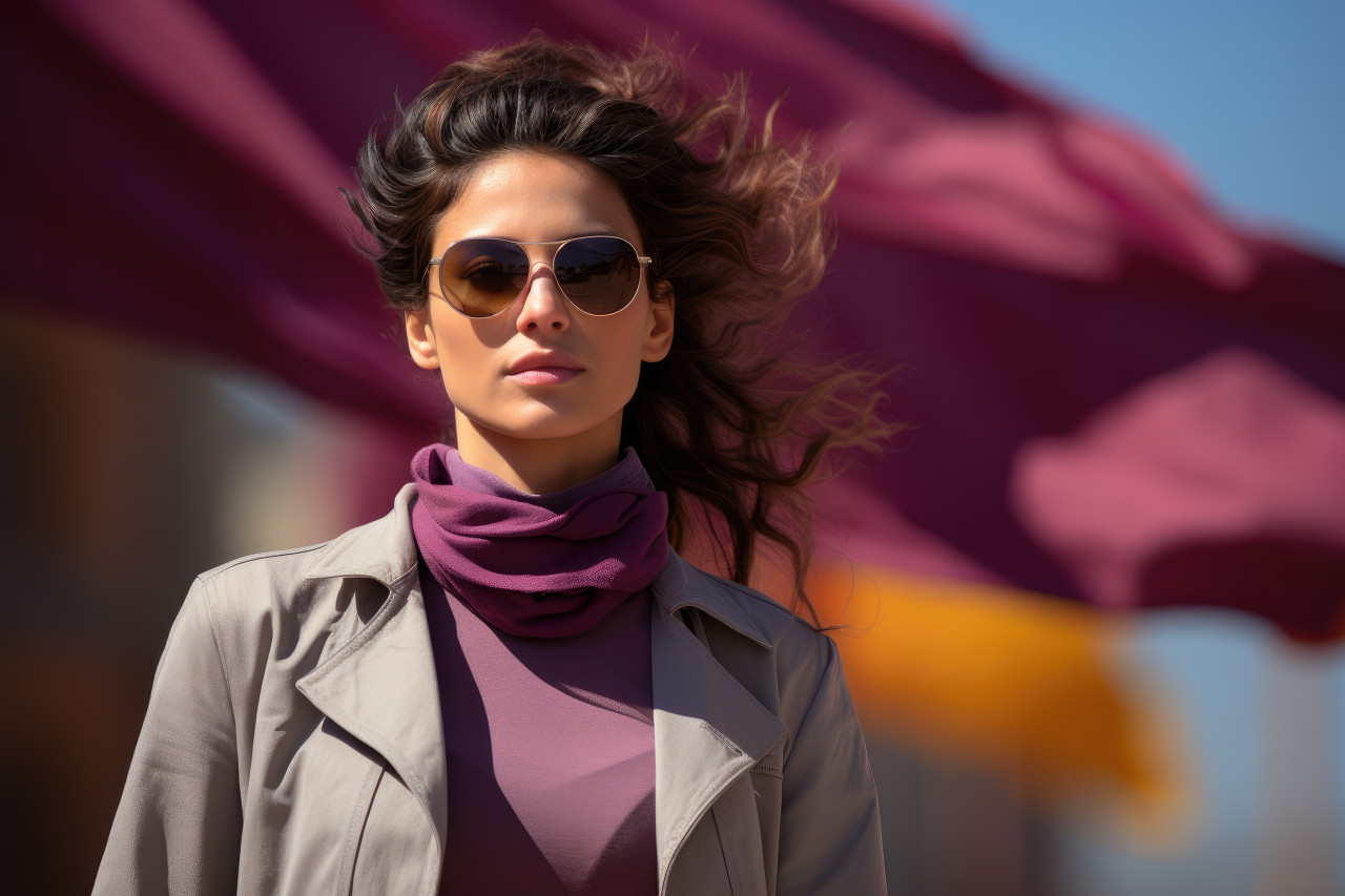 Goal oriented journey woman walking with determination, girl power image