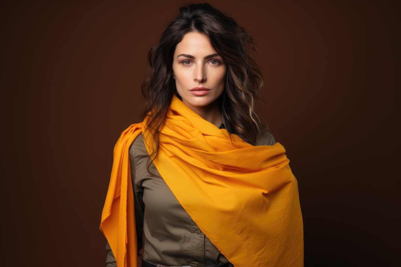 Woman asserting herself against discrimination, girl power image