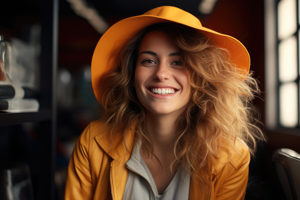 The radiant smile of a woman, female empowerment image