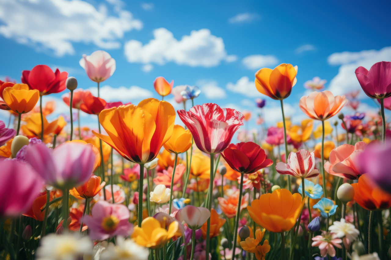Tulips orchestrating nature symphony, spring session photos