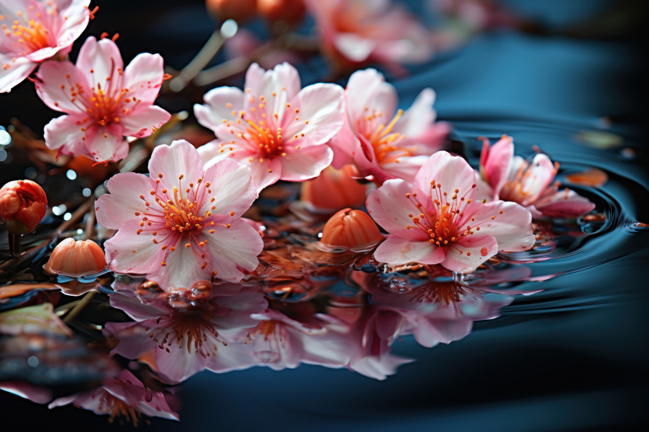 Blooms gracefully afloat on the pond, spring session photos