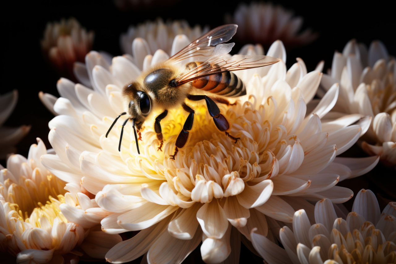 Floral sipper bee gentle touch for nature nectar, spring session photos