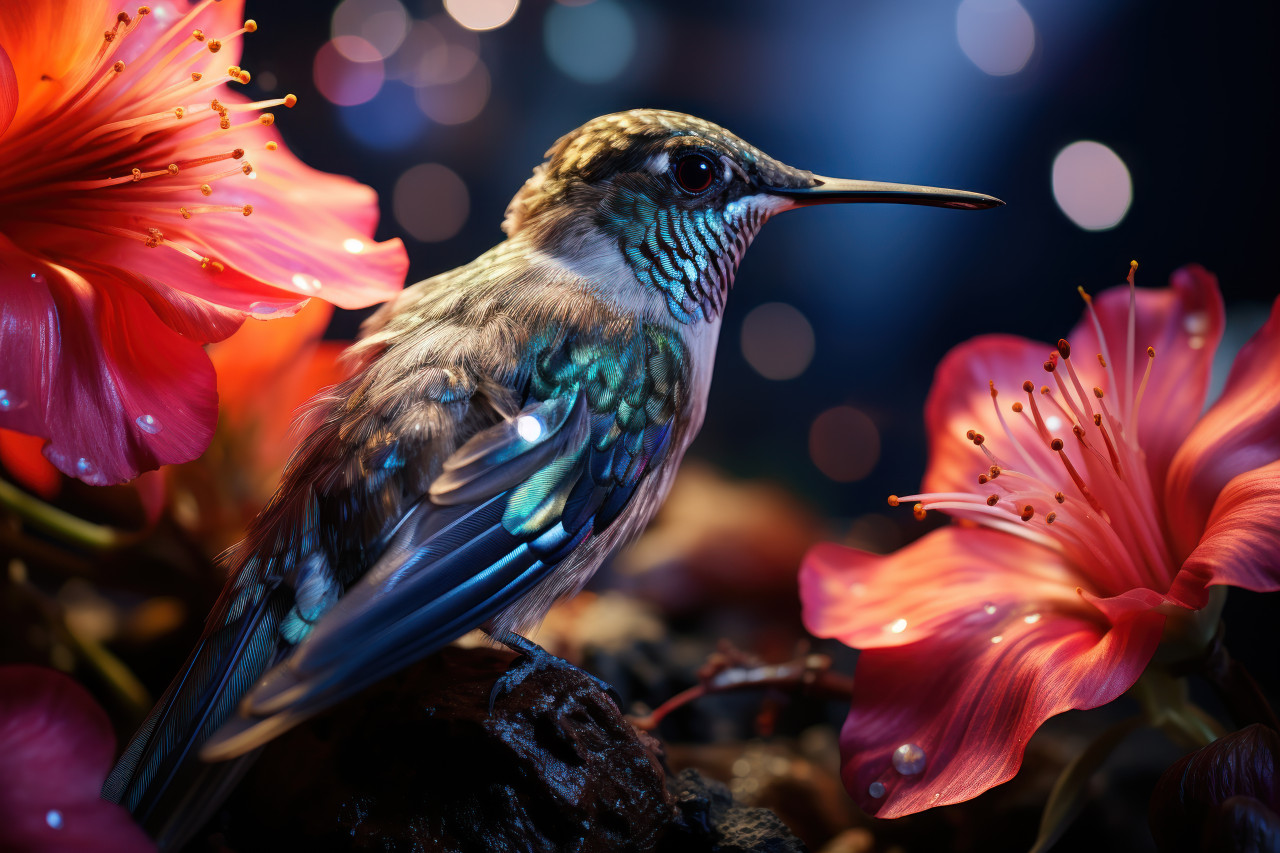 Feathered wonders hummingbird swift dance among blossoms, spring session photos