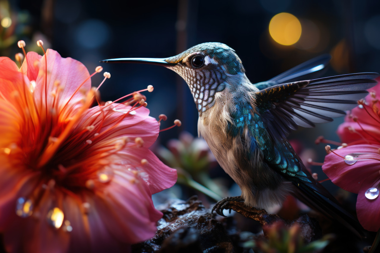 Hummingbirds amidst flowered canopies, spring session photos