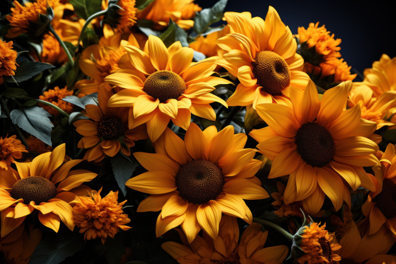 Twisting sunflower ballet intriguing tornado like formation, spring session photos