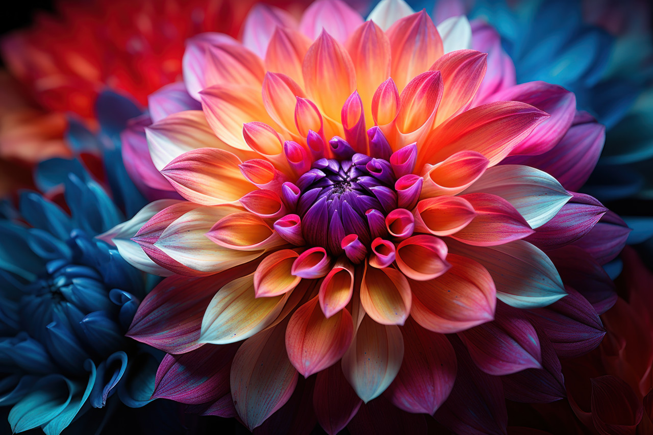 Kaleidoscope distortions in psychedelic beauty, spring session photos