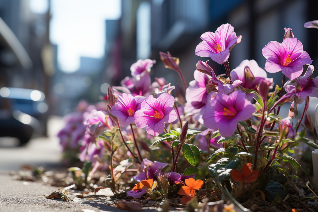 City blossoms unexpected floral beauty, spring session photos