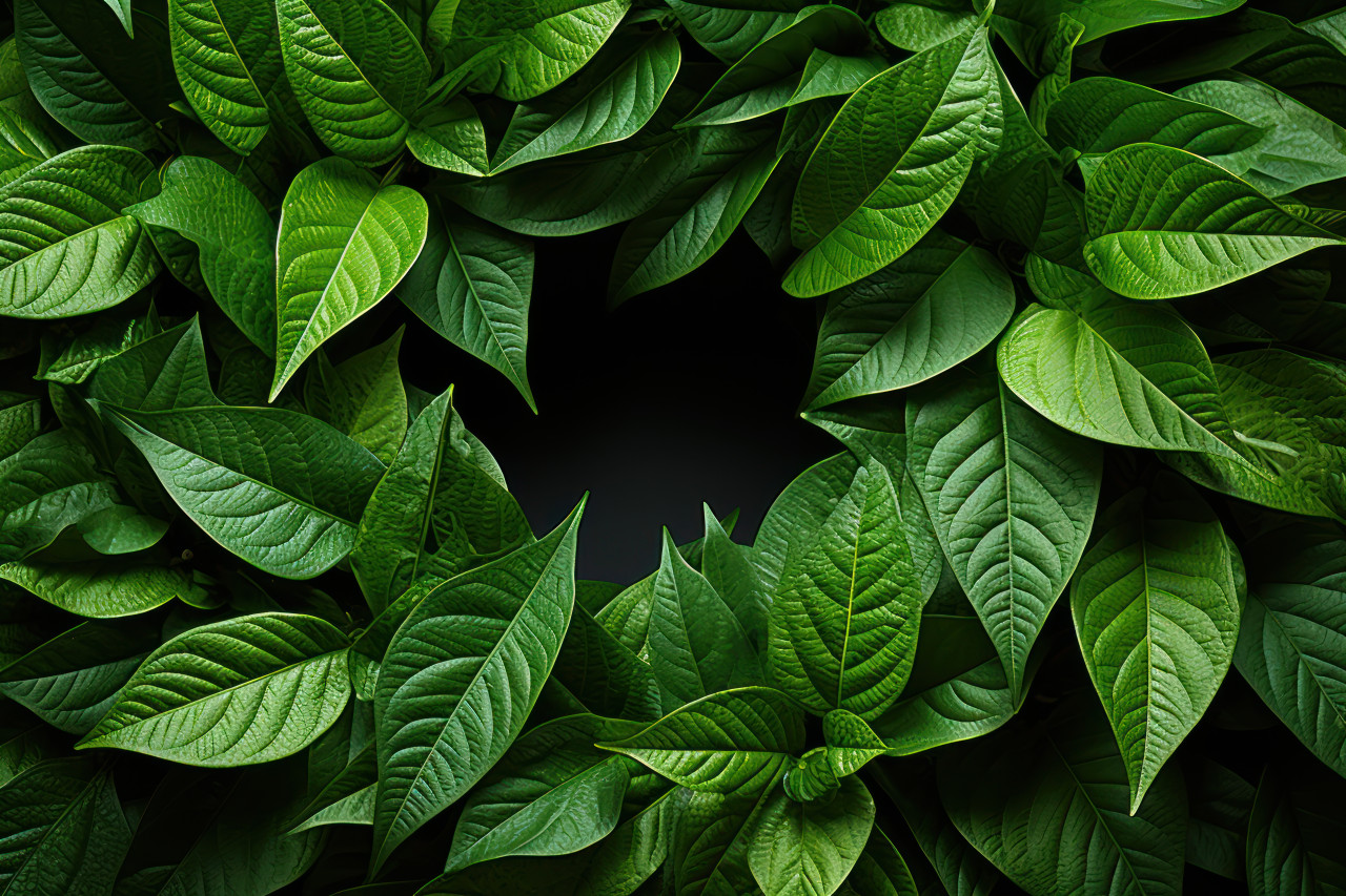 Harmonious foliage mandala showcasing the cyclical beauty of nature, earth friendly images