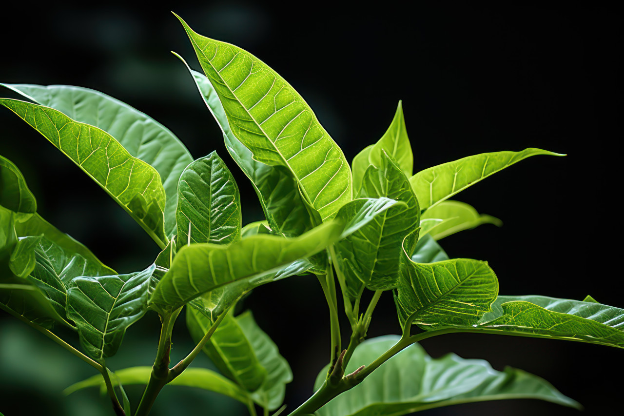 Nature poetry revealed in the unfolding of a green leaf a symbol of growth and vitality, nature conservation photos