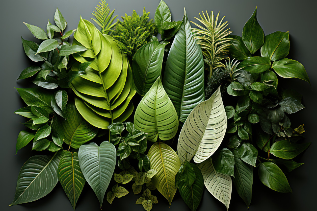 The beauty of nature colors captured in a mesmerizing display of green leaves, earth friendly images