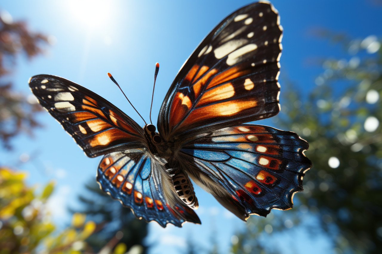 Fluttering butterfly as a metaphor for the powerful impact of small positive deeds, go green images