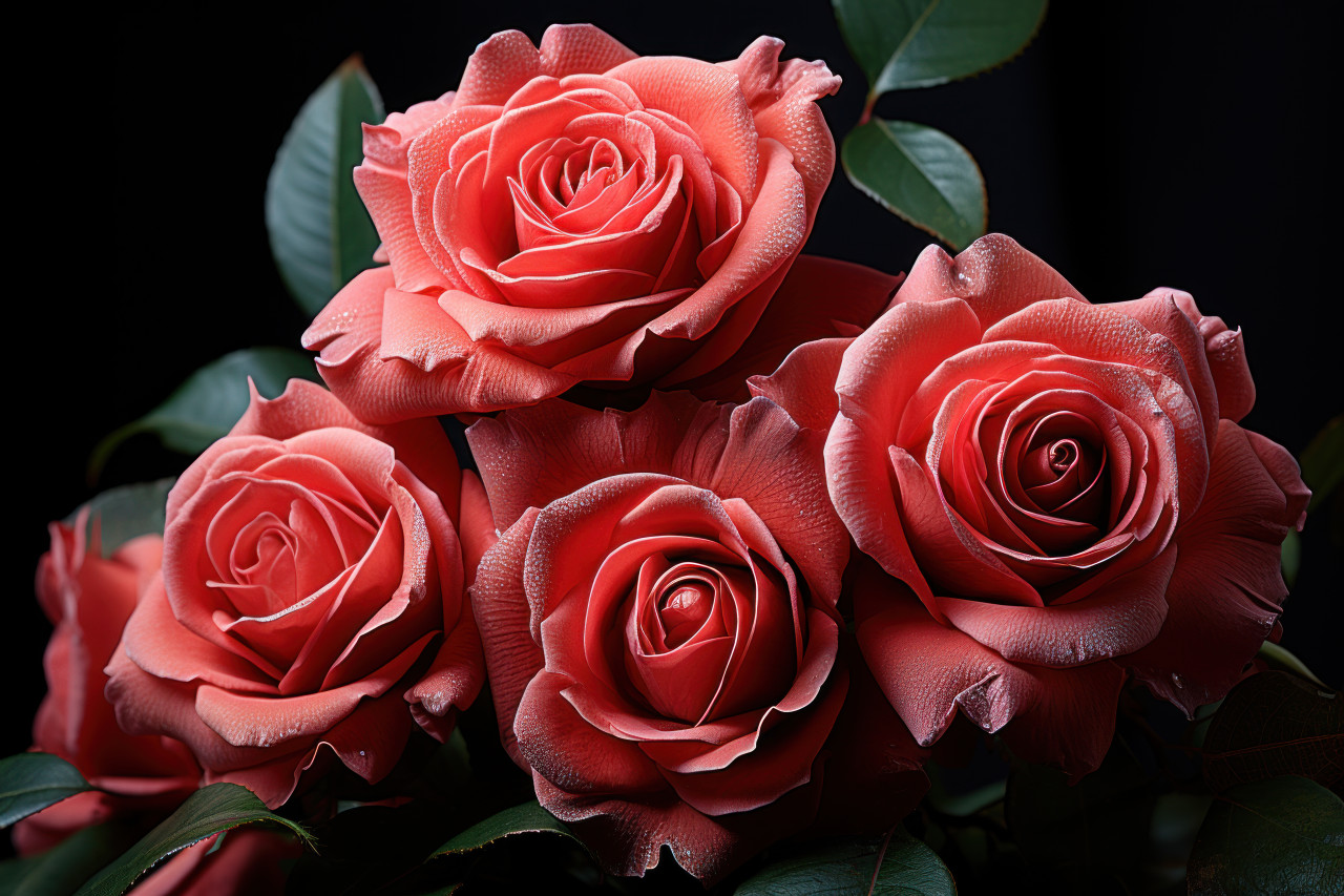 Red roses in a vintage inspired romance, engagement, wedding and anniversary image
