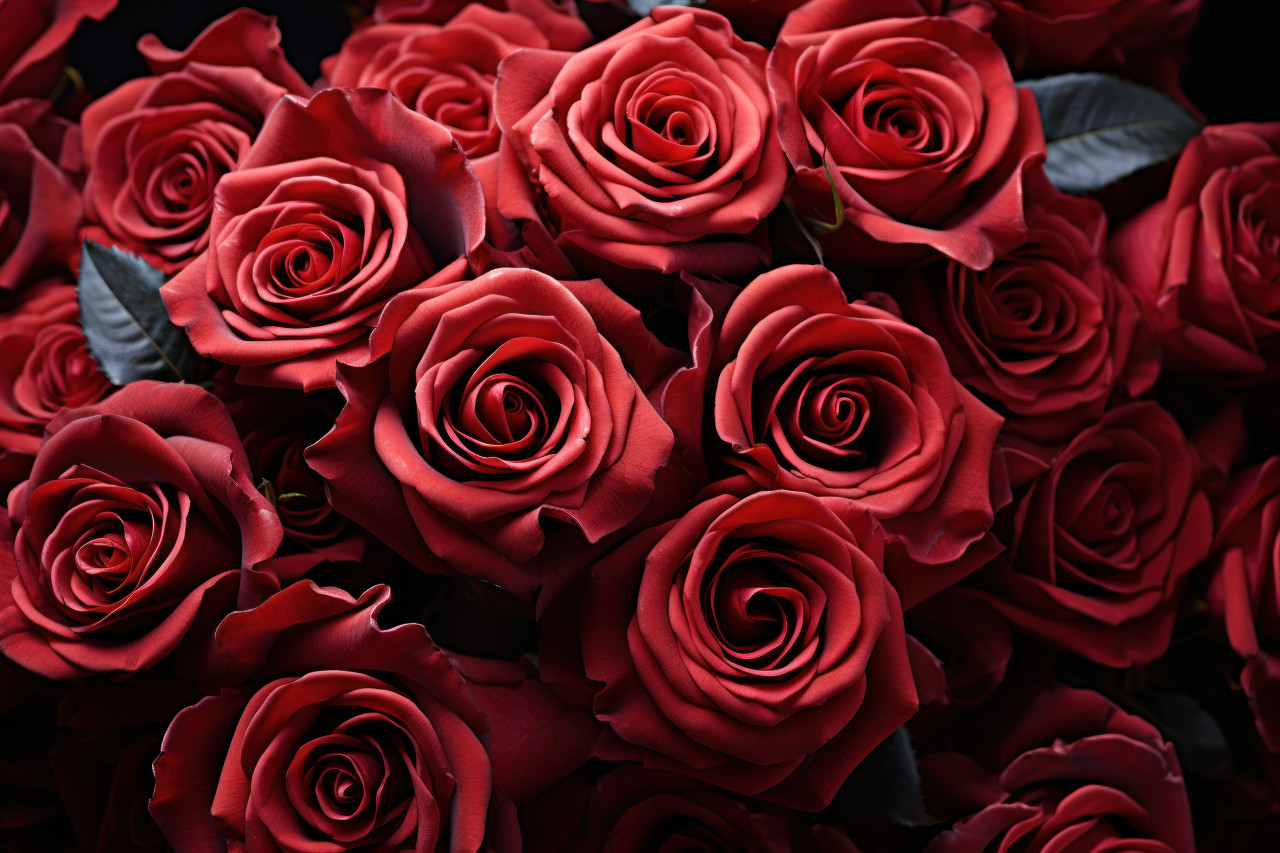 Infinite love expressed through a stunning arrangement of red roses, engagement, wedding and anniversary image