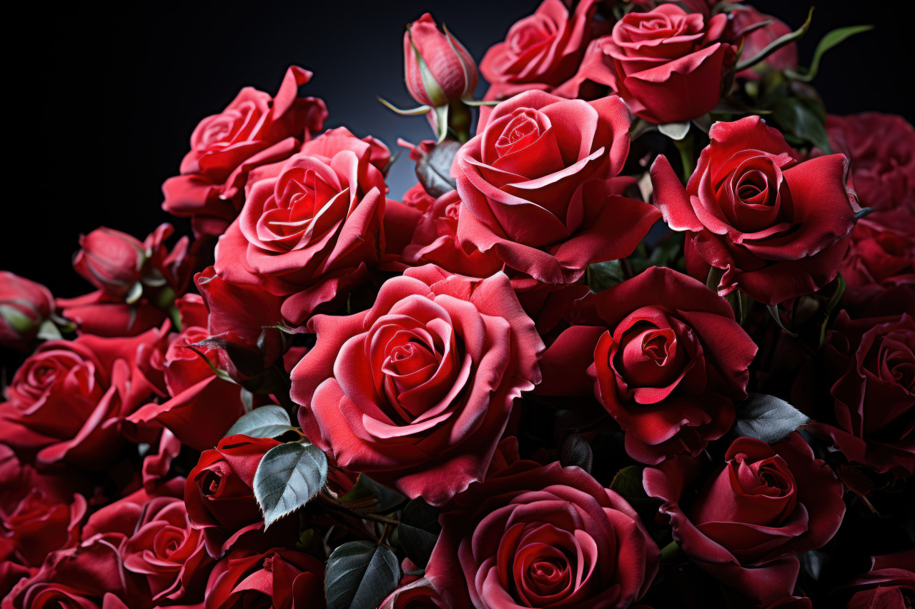 Vibrant whirlwind with red roses, engagement, wedding and anniversary image