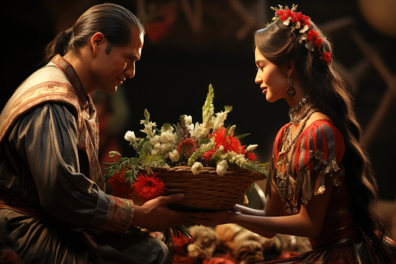 A beautiful exchange between the couple, valentine, dating and love proposal image