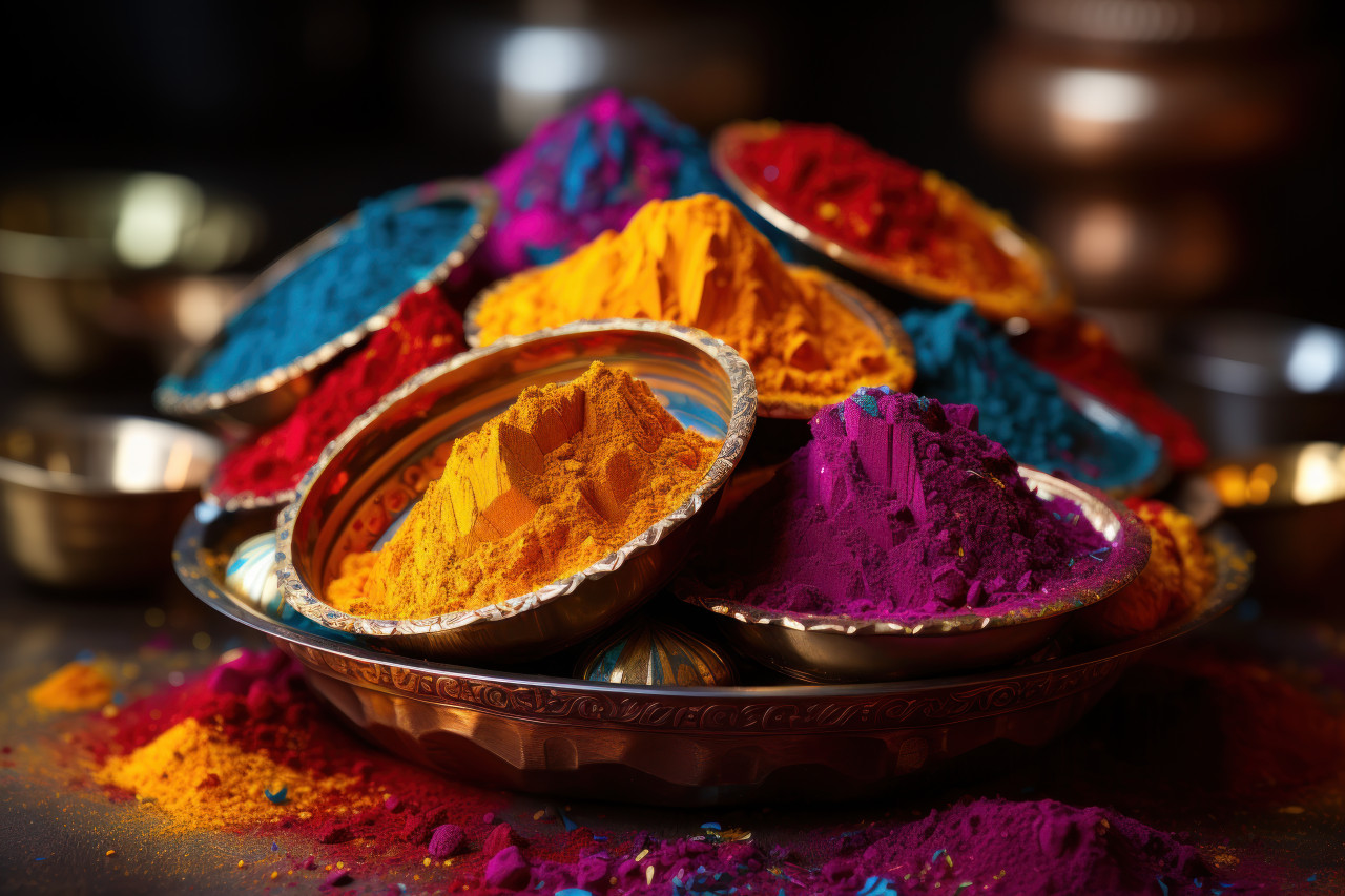 Celebration holi powders shifting into radiant, holi festival images hd