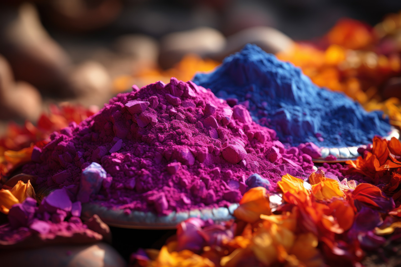 Radiant scattering holi gemstone landscape, holi festival images hd