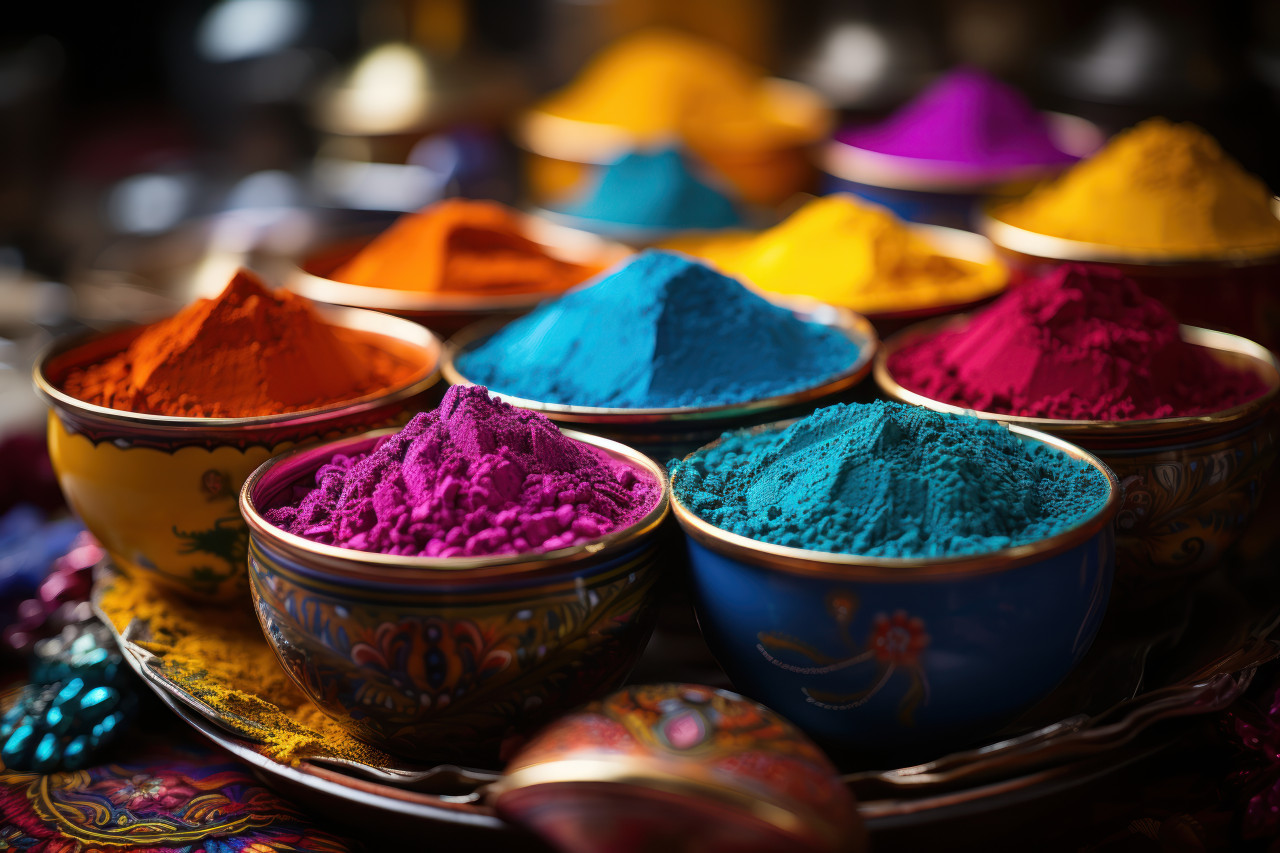 Vibrancy within teacup beauty, holi festival images hd