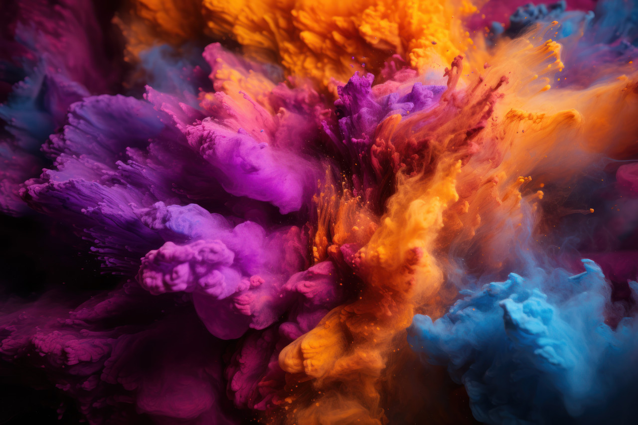 Holi radiant mimicry patterns in light trails, holi festival images hd