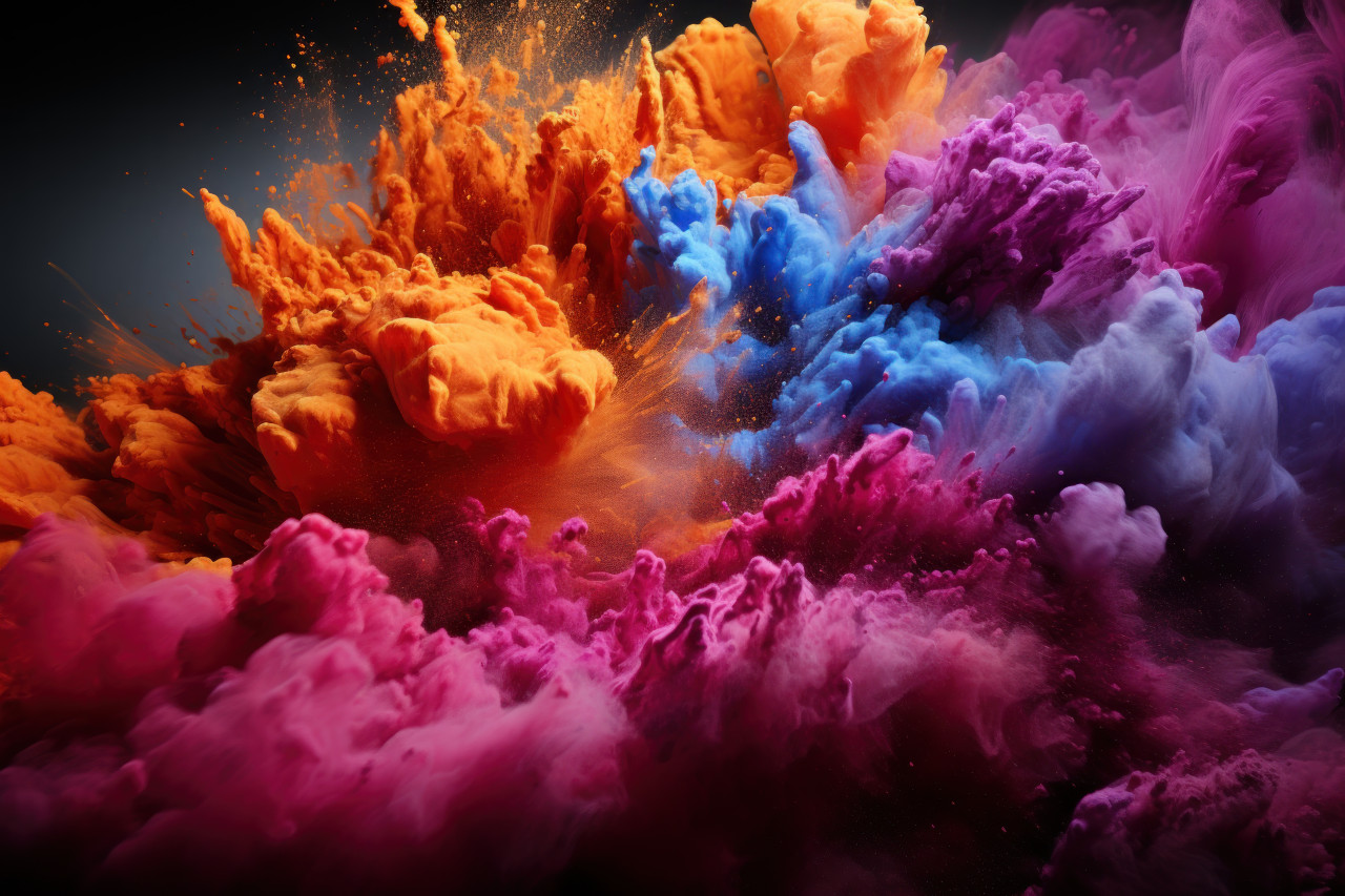 Ethereal play of light and shadow, holi festival image download