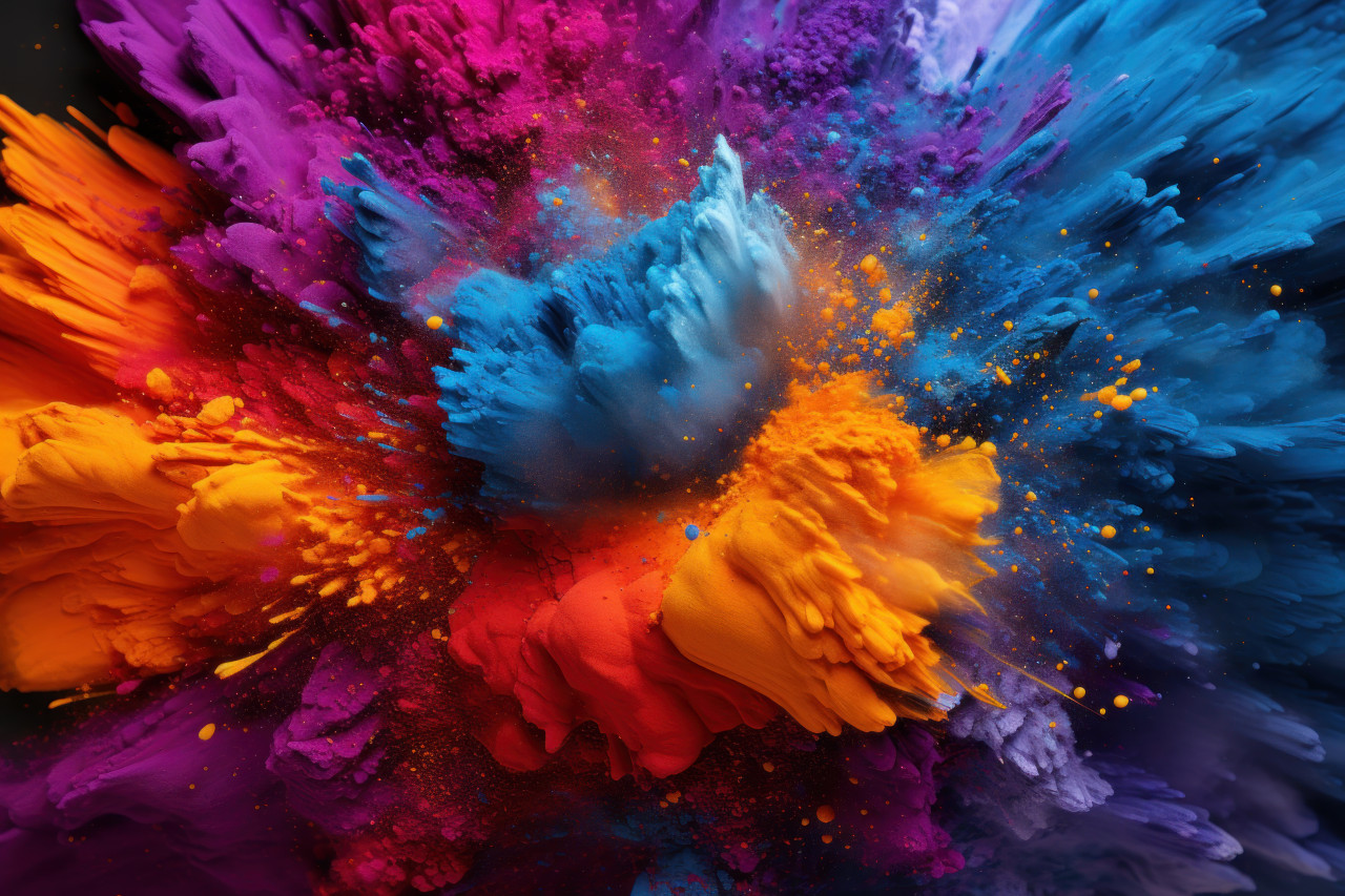 Holi burst from puzzle unity, holi festival image download