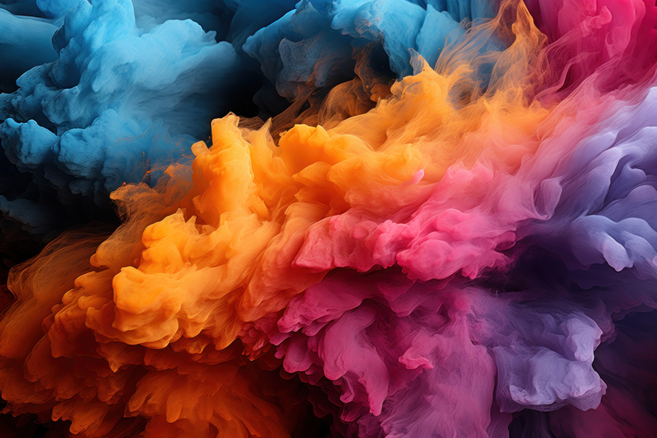 Holi colors transform into abstract shapes, holi festival image download