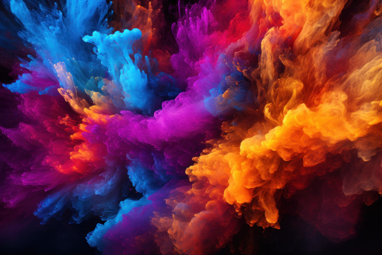 Holi colors weaving cosmic constellations, holi festival image download