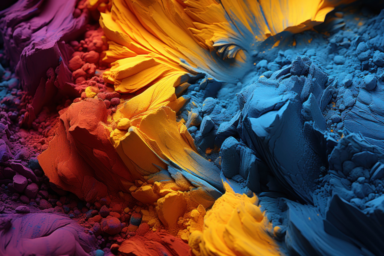 Microscopic melange patterns formed by merging holi colors, holi festival image download