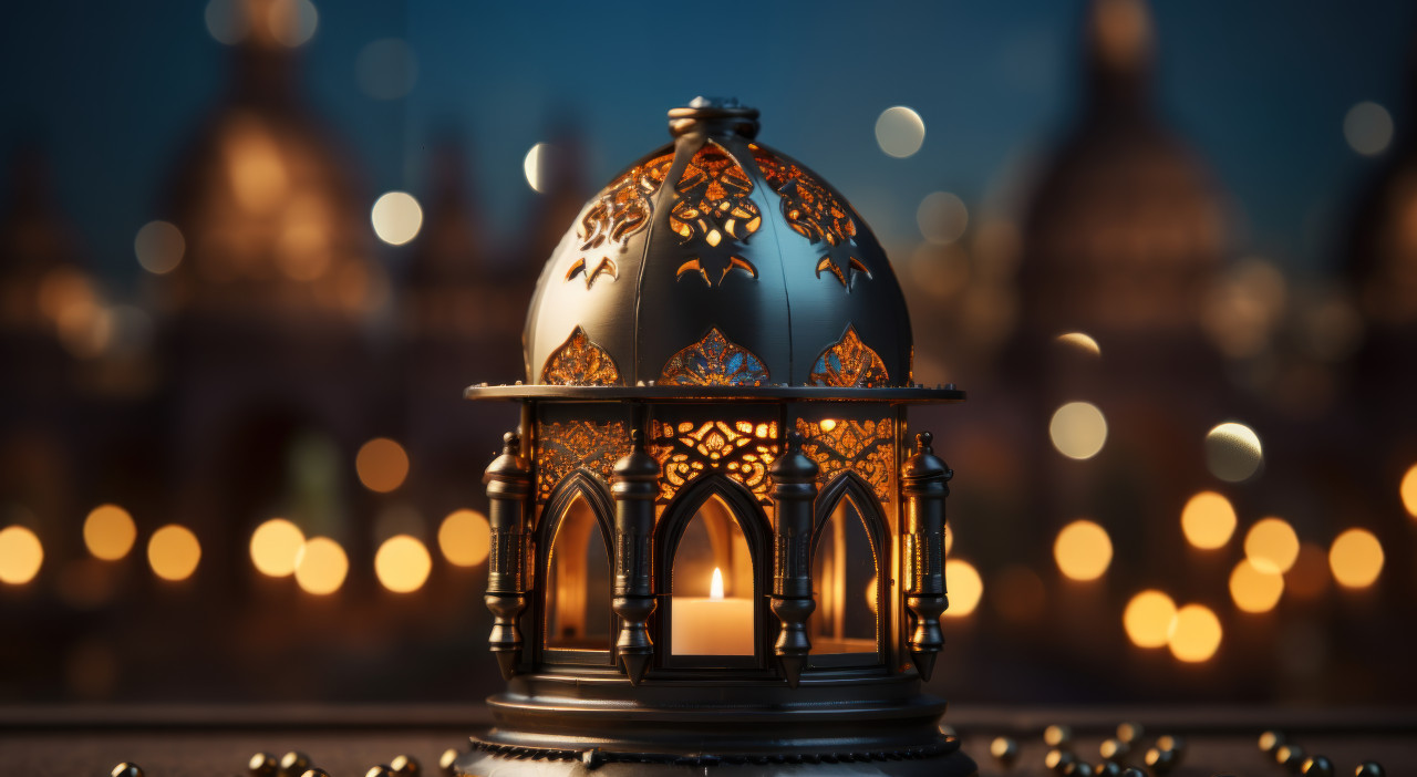 A beautifully crafted wall lamp with ornate details adding charm and style to your surroundings, ramadan and eid mubarak images